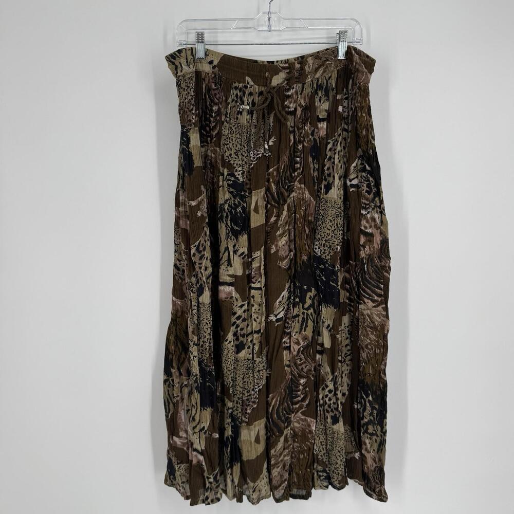 Vintage leapord lion tiger zoo safari skirt medium M maxi long 90s y2k jungle